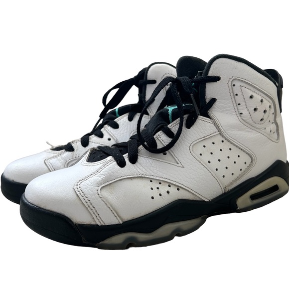 Jordan Other - Nike Air Jordan 6 Retro 2016 White Hyper Jade Black 384665-122- Size 5.5Y